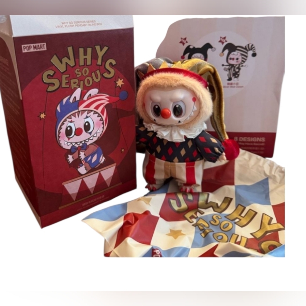 SUPER SECRET Why So Serious Moonlit Mask Labubu Monster 1/80 Chance
